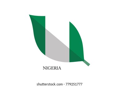 Leaves Flag vector – Nigeria flag