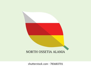 Leaves Flag vector – North Ossetia Alaniaflag