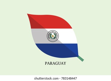 Leaves Flag vector – Paraguay flag