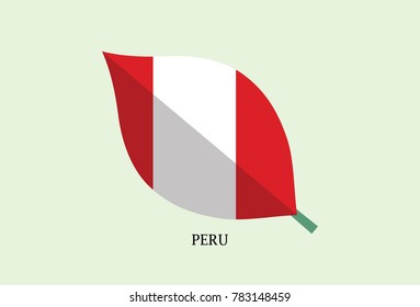 Leaves Flag vector – Peru flag