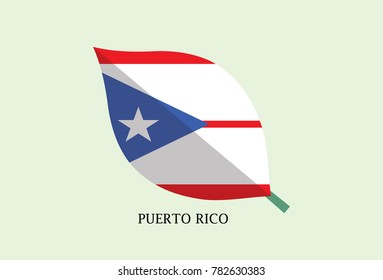 Leaves Flag vector – Puerto Rico flag