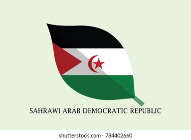 Leaves Flag vector – Sahrawi Arab Democratic Republic flag