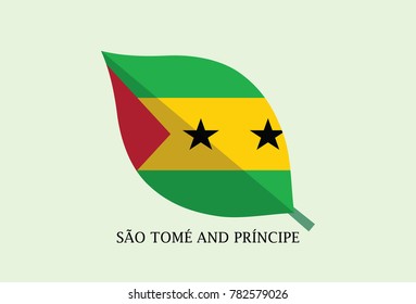 Leaves Flag vector – Sao Tome and Principe flag