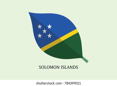 Leaves Flag vector – Solomon Islands flag