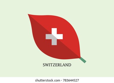 Leaves Flag vector – Switzerland flag