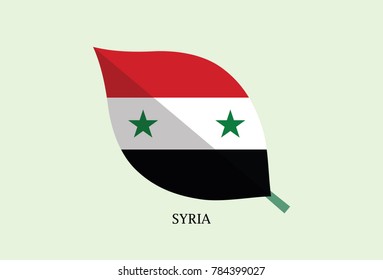 Leaves Flag vector – Syria flag