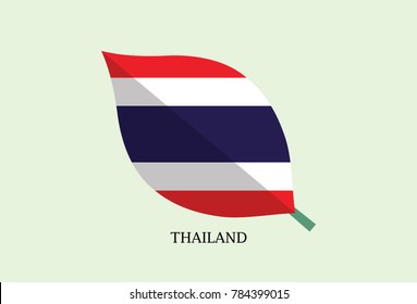 Leaves Flag vector – Thailand flag