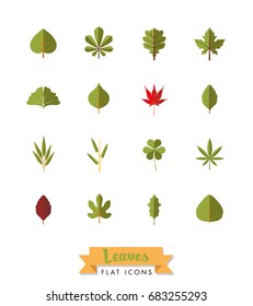 Deja la colección de iconos aislados de diseño plano
