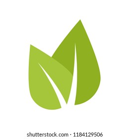 Leaves flat icon. You can be used Leaves 
 icon for several purposes like: websites, UI, UX, print templates, promotional materials, info-graphics, web and mobile phone apps.