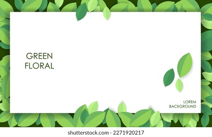 leaves floral backdrop background vector illustration