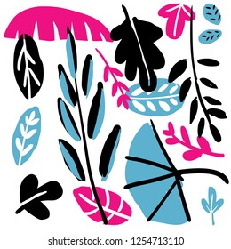 Leaves Floral Pattern Vector Illustration for Fabric Fashion