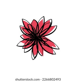 Leaves flower flat icon. Single high quality outline symbol for web design or mobile app. Leaves thin line signs for design logo, visit card, etc.