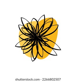 Leaves flower flat icon. Single high quality outline symbol for web design or mobile app. Leaves thin line signs for design logo, visit card, etc.