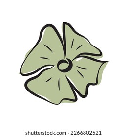 Leaves flower flat icon. Single high quality outline symbol for web design or mobile app. Leaves thin line signs for design logo, visit card, etc.