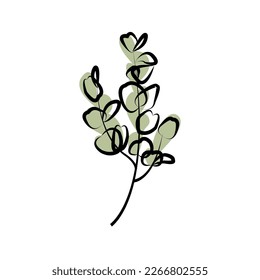 Leaves flower flat icon. Single high quality outline symbol for web design or mobile app. Leaves thin line signs for design logo, visit card, etc.