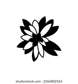 Deja un icono plano de flor. Símbolo de esquema único de alta calidad para diseño web o aplicación móvil. Deja señales de línea delgada para el logotipo de diseño, tarjeta de visita, etc.
