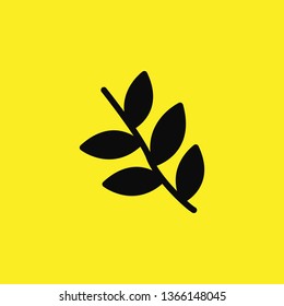 leaves flower icon vector