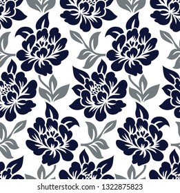 Leaves Flower Pattern on white