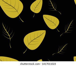 leaves and flower seamless pattern. Plant texture for fabric, wrapping, wallpaper and paper. illustrator vector.