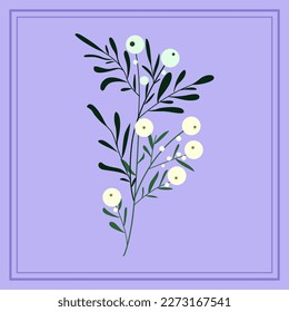 Leaves and flower set illustration handrawing