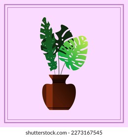 Leaves and flower set illustration handrawing