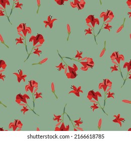 Leaves, flowers and buds dancing on a clean background. Perfect for backgrounds or fabrics. 