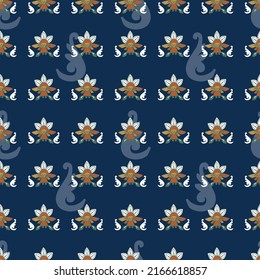 Leaves, flowers and buds dancing on a clean background. Perfect for backgrounds or fabrics. 