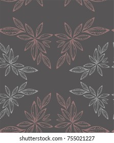 leaves  flowers  graphics . vector flowers pattern
