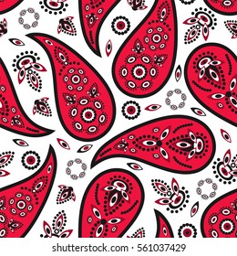 Leaves and flowers seamless background. Vector