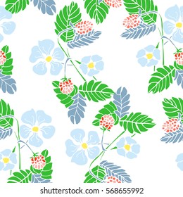 Leaves And Flowers Vector