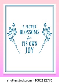 Leaves of flowers. Vector set. Cute Floral collection, hand drawn watercolor. Wedding or greeting cards. Romantic design. Engraved vintage style. branches in nature. card with quote.
