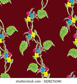 leaves and flowes pattern background clr