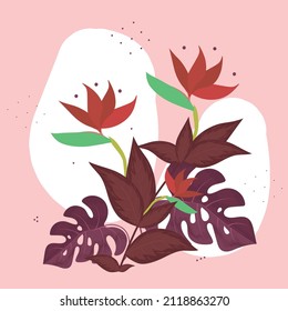 leaves foliage vegetation decoration design