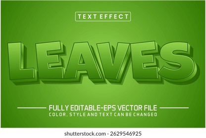 Leaves font Text effect editable