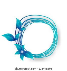 leaves in the form of abstract banner