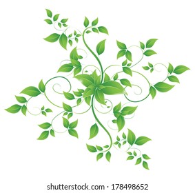 leaves in the form of abstract banner