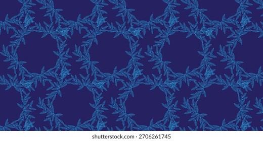 The leaves form repeating circles that are neatly arranged