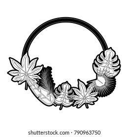 Leaves frame background