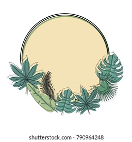 Leaves frame background