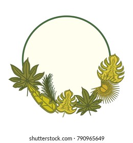 Leaves frame background
