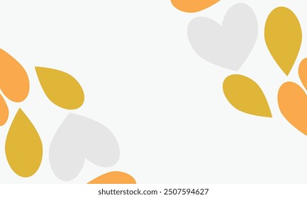 leaves frame background with copy space for text. Vector illustration.