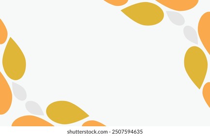 leaves frame background with copy space for text. Vector illustration.