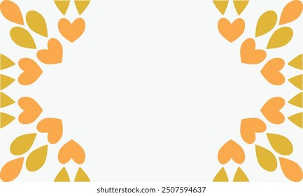 leaves frame background with copy space for text. Vector illustration.