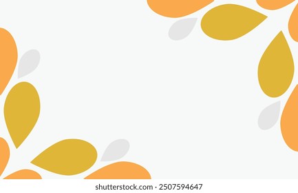 leaves frame background with copy space for text. Vector illustration.