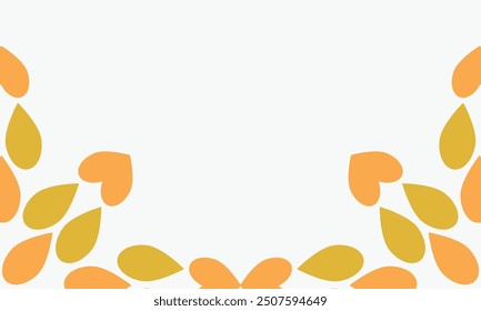 leaves frame background with copy space for text. Vector illustration.