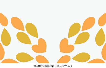 leaves frame background with copy space for text. Vector illustration.