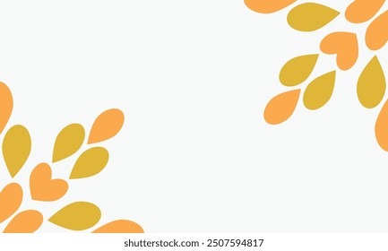 leaves frame background with copy space for text. Vector illustration.