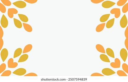leaves frame background with copy space for text. Vector illustration.