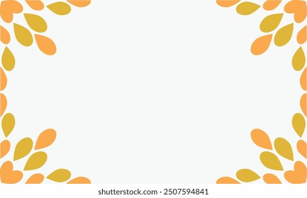 leaves frame background with copy space for text. Vector illustration.