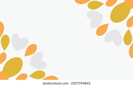 leaves frame background with copy space for text. Vector illustration.